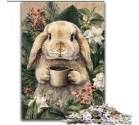 Flowers And Rabbits Jigsaw Puzzles for Teenagers 1000 Jigsaws, Challenging Game Toys Every Piece Is Unique - Challenging Family Fun Game (50x75cm)