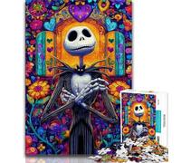 Flowers And Skulls 1000 Piece Jigsaw Puzzles for Teenagers,Educational Games Home Decoration Artists Collection,Fine Art (38x26cm)