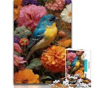 Flowers And Sparrows Puzzles for Adults Teens 1000 Pieces,Help The Brain Exercise Addictive Toys to Cultivate Patience Parent-child Interaction 38x26cm