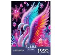 Flowers And Swans 1000 Piece Animal Jigsaw Puzzles for Adults And Kids Family Puzzle Educational Games 1000 Pieces Fun, Challenging & Brainteasing Adults Jigsaw Puzzle Challenge High Difficulty 70x50c