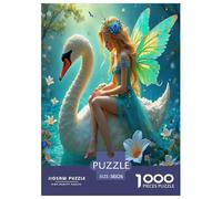 Flowers And Swans 1000 Piece Animal Jigsaws Puzzles for Adults And Kids Family Puzzle Educational Games 1000 Pieces Fun, Challenging & Brainteasing Adults Jigsaw Puzzle Birthday Gifts 38x26cm/1000pcs