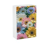 Flowers As Background Cigarette Case for 85mm King Size 20 Capacity Box Crushproof Plastic Cigarette Holder Case for Men Women Portable