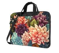 Flowers as background Laptop Bag Shockproof Computer Carrying Case with Shoulder Strap Messenger Shoulder Bag Briefcase 14 inch