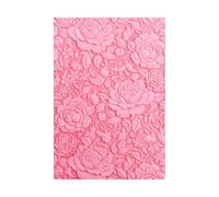 Flowers Background 3D Embossing Folder for Card Making, Beautiful Bloom Textured Impressions Plastic Embossing Folders for DIY Scrapbooking Paper Crafting Handmade Crafts Wedding Birthday Card Decor