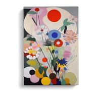 Flowers Bauhaus Vol.5 Canvas Print | Gallery Wrapped 30mm Frame Wall Art | 30x20 inches | Ready to Hang | Modern Floral Picture | Living Room Bedroom Lounge Office