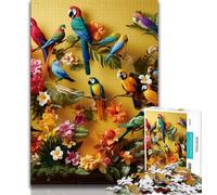 Flowers Birds 1000 Piece Jigsaw Puzzle for Adults Teens,Challenging To Complete But Fun And Humorous Unique Home Decor And Gifts 50x75cm