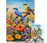 Flowers Birds 1000 Piece Jigsaw Puzzles for Teenagers,Toys Educational Games Stress Relieving Suitable for Desktop Decoration (38x26cm)
