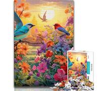 Flowers Birds Jigsaw Puzzles 1000 Pieces for Adults Teens,Learning Educational Toy for Is Ideal As A Gift for The Whole Family 50x75cm