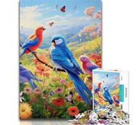Flowers Birds Jigsaws Puzzles 1000 Pieces for Teenagers Gifts,Challenging Family Activity Games DIY Toy for Home Wall Decor Gifts 38x26cm