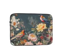 Flowers Birds Laptop Case Sleeve 15 inch, Shockproof Protective Notebook Case Travel Laptop Bag Briefcase for Men Women Computer Cover Waterproof Computer Carrying Bag