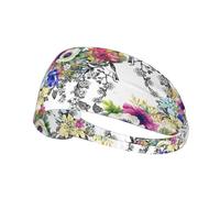 Flowers Birds Leaves Branches Print Headbands, Fitness Headbands Fashion Hair Accessories, Elastic Sports Hair Bands