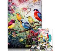 Flowers Birds Puzzles 1000 Pieces for Adults,Challenging To Complete But Fun And Humorous Educational Game for Birthday (38x26cm)