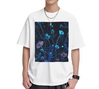 Flowers Blooming in The Darkness Mens T-Shirts & Womens T-Shirts, White and Black Graphic Tees for Men and Women, Soft and Breathable