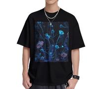 Flowers Blooming in The Darkness Mens T-Shirts & Womens T-Shirts, White and Black Graphic Tees for Men and Women, Soft and Breathable