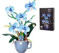 Flowers Blue Orchid Building Sets STEM Toy for Adults Women Boys Girls 8+