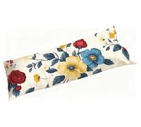 Flowers Bolster Pillow Cases 16x48 in, Extra Long Body Pillow Cover, Premium Velvet Colorful Cushion Covers, Soft - Comfort - Breathable, Side-Lying & Maternity Support for Hotel, Home Decor S3-88