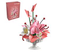 Flowers Bonsai Building Blocks Set, Artificial Floral Plants Decor, 820 PCS
