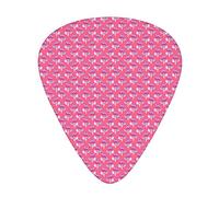 Flowers Botanical Artsy Guitar Picks 12 Pack Universal ABS Guitar Picks, Creative Colorful Abstract Stylized Flowers Botanical Artsy,for Acoustic and Electric Guitar,Fuchsia Sky Blue