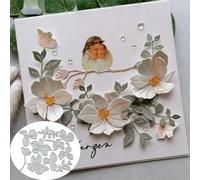 Flowers Branches Leaves Metal Die Cuts,Spring Bird Flower Frame Cutting Dies Cut Stencils for DIY Invitation Card Scrapbooking Album Decorative Embossing Paper Dies Card Making