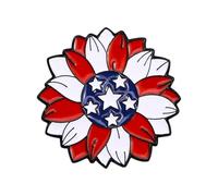 Flowers Brooch Pin Scarf 5Pcs Cartoon Presidential Campaign Badge, Map, and Stripes, Corsage, Independence Day Enamel Pin, Statue of Alloy Enamel Badge, Commemorative Backpack Suitable (A, 5. 00)