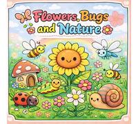 Flowers & Bugs and Nature: Adorable & Calming Coloring Book for Kids 4-8 | Simple, Fun Pages for Little Artists