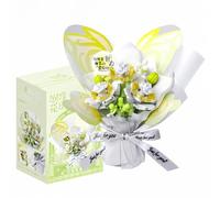 Flowers Building Block Set,Gardenia Bouquet Diy Building Kit,Creative Bouquet Assembled Toys,Botanical Collection Creative Gift Valentine's Day Birthday Present For Girls Boys Adults Kids Ages 6+