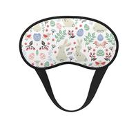 Flowers Bunnies Birds Elastic Band Eye Mask for Sleeping, Blackout Sleep Mask Block Light, Comfortable Travel Nap