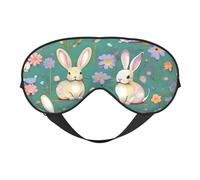 Flowers Bunnies Birds Eye Mask, Sleep Mask for Men Women 100% Blackout, No Pressure On Eyes, Soft & Breathable