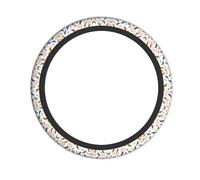 Flowers Bunnies Birds -Print Best Non-Slip Steering Wheel Cover - Universal Fit For Cars, Suvs & Trucks - Thermal Protection Neoprene Grip