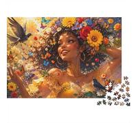 Flowers Butterflies Birds Jigsaw Puzzle, 1000 Pcs Indoor Adult Game | 52x38cm Cardboard, Brain Workout, Smooth Surface Finish, Adult Hobbyists, Stress Reduction