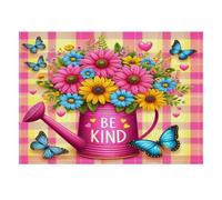 Flowers Butterflies Hearts 1000pcs Mini Puzzle For Family Challenging | 38x26cm Cardboard Living Room Decor Durable Structure Birthday Gift Anxiety Relief