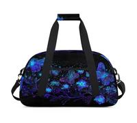 Flowers Butterfly Butterflies Duffel Bags for Women Men Kids Girls Boys Overnight Weekender Travel Bag 24L Sport Gym Duffel Bag Practice Tote Carry Bag