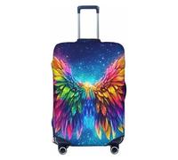 Flowers Butterfly Wings Starlight Elastic Travel Luggage Cover Suitcase Protector, Print Suitcase Baggage Cover Anti-Scratch