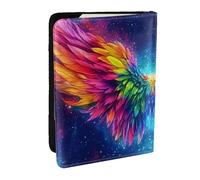 Flowers Butterfly Wings Starlight Printed Passport Holder,Travel Pu Leather Passport Cover Case Organiser for Men Women,6.5 Inch