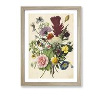 Flowers By Herman Henstenburgh Classic Painting Framed Print | A2 Oak Framed Wall Art | Ready to Hang | Classic Floral Picture | Living Room Bedroom Lounge Office