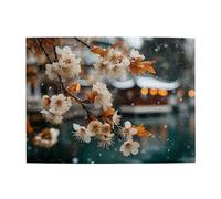 Flowers By The River In Winter Horizontal Wooden Puzzle 500 Pcs Develop Hands-on Skills for Relax and Parent-Child Interaction