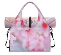 Flowers Cherry Blossom Sports Duffel Bag for Women Men Cherry Weekend Overnight Bag with Shoe Compartment Shoulder Tote Luggage Bag for Yoga Gym Travel