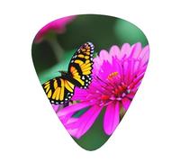 Flowers Colorful Butterfly 1 Guitar Picks Set-Premium Abs Material,Various Thicknesses-Enhance Your Playing Experience