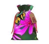 Flowers Colorful Butterfly 1 Print Gift Drawstring Bags Reusable Present Sack Versatile Birthday Holiday Party Favors
