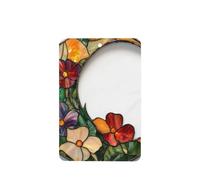 Flowers Crescent Moon Shape Stained Glass Car Air Fresheners 4 Pcs Hanging Scented Cards Fragrance Scented Cards For Car Aromatherapy Tablets