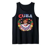 Flowers Cuba Design Cute Traditional Cuba Cuban Girl Dress Tank Top