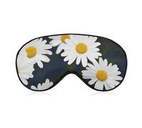 Flowers Daisy Sleep Mask for Women Men Side Sleeper Eye Cover with Adjustable Strap Soft Breathable Blackout Mask Slip-Free Deep Sleeping Travel Essentials
