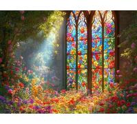 Flowers Diamond Art Kits Adults, Diamond Painting Landscape Dimond Art 5D DIY Full Round Drill Crystal Embroidery Cross Stitch Crafts Crafts for Adults, Home Room Decor, Gifts 48x36 Inch -zjn25011HE