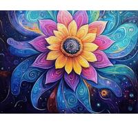 Flowers Diamond Art Kits Adults, Diamond Painting Mandala for Kids Beginners, 5D DIY Full Dimond Art Cross Stitch Embroidery Mosaic Kits, Crystal Arts and Crafts for Home Decor Gifts 50x40cm L2-845
