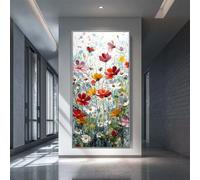 Flowers Diamond Art Kits Adults, DIY 5D Large Diamond Painting Abstract Full Square Drill Crystal Art Kits 15.8x35.4 Inch, Embroidery Cross Stitch Canvas Painting by Numbers for Home Decor (SQ970)