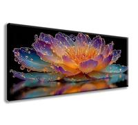 Flowers Diamond Art Kits, Lotus Diamond Painting Kits for Adults Large 100x300 cm, 5D Dimond Art Arts and Crafts for Adults DIY Rhinestones Embroidery for Beginner, Room Wall Decor, Gifts -zzg2508J6