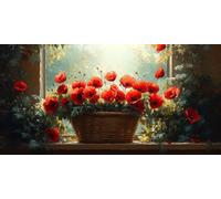 Flowers Diamond Art Plant Diamond Painting Kits for Adults Beginner 5D DIY Full Round Drill Cross Stitch Kits for Adults Arts and Crafts for Bedroom Decor, Home Decor, Gifts 20X40 Inch -bby260389