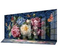 Flowers Diamond Art Vintage Diamond Painting Kit 8x16 Inch, 5D Full Round Drill Crystal Art Craft Kits Beginner Adults Hobbies for Women, Small Gem Canvas Paint by Numbers for Home Wall Decor C-640