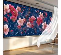 Flowers Diamond Art Watercolor Diamond Painting Kit 35x79 Inch, 5D Crystal Art Craft Kits Beginner Adults Hobbies for Women Relax, Large Colorful Gem Canvas Paint by Numbers for Home Wall Decor C-556