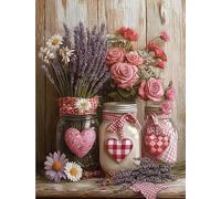 Flowers DIY Paint by Numbers Kits for Adults,Vase Painting Kit on Canvas, Color by Numbers,Large Adult Paint by Number for Home Wall Decor,Gifts